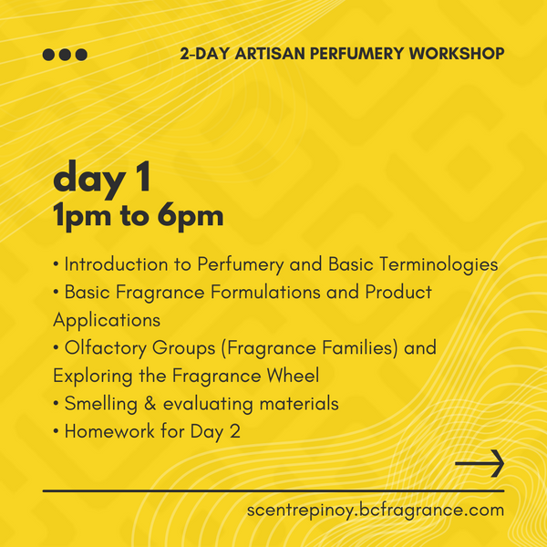 2-day Artisan Perfumery Workshop (APF Level 1 Certification)