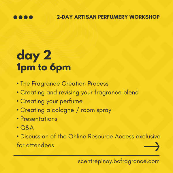2-day Artisan Perfumery Workshop (APF Level 1 Certification)