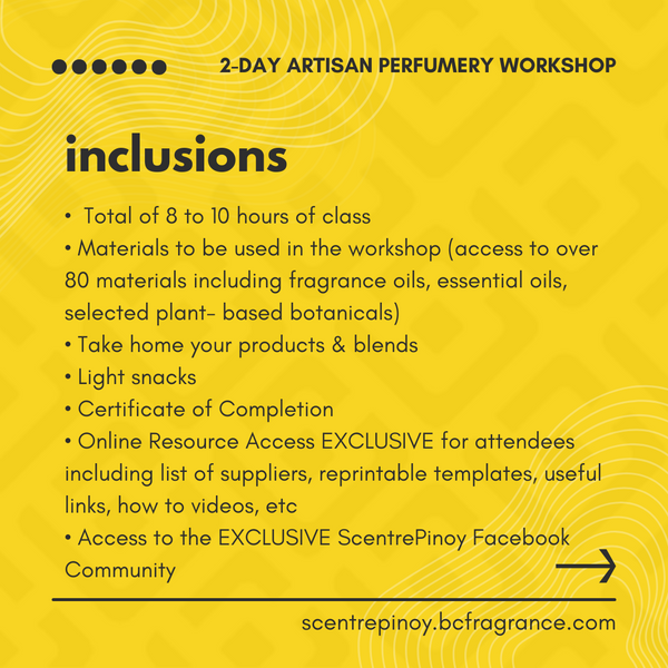 2-day Artisan Perfumery Workshop (APF Level 1 Certification)