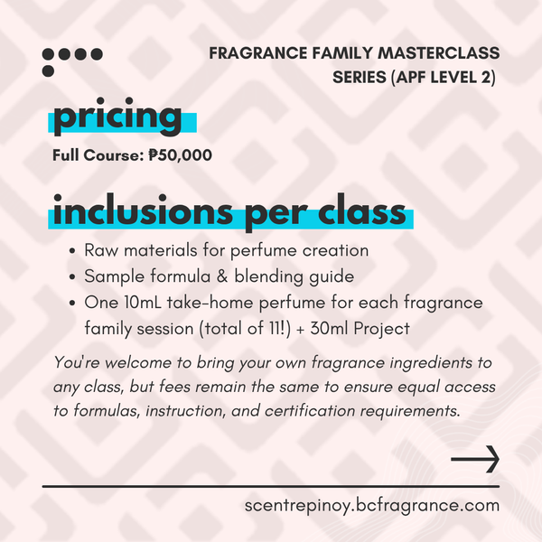 Fragrance Family Masterclass Series (APF Level 2 Certification)
