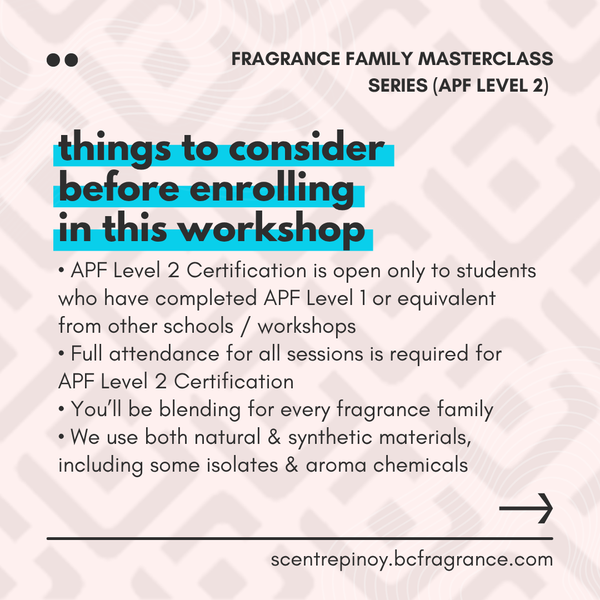 Fragrance Family Masterclass Series (APF Level 2 Certification)