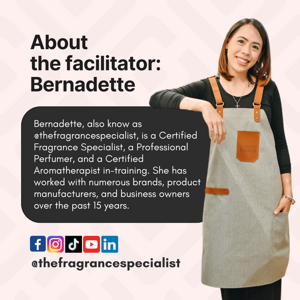 Fragrance101: Basic Perfumery & Fragrance Appreciation Workshop