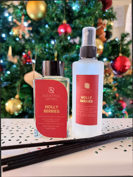 Scentful Living. 85ml Room Spray. Holly Berries