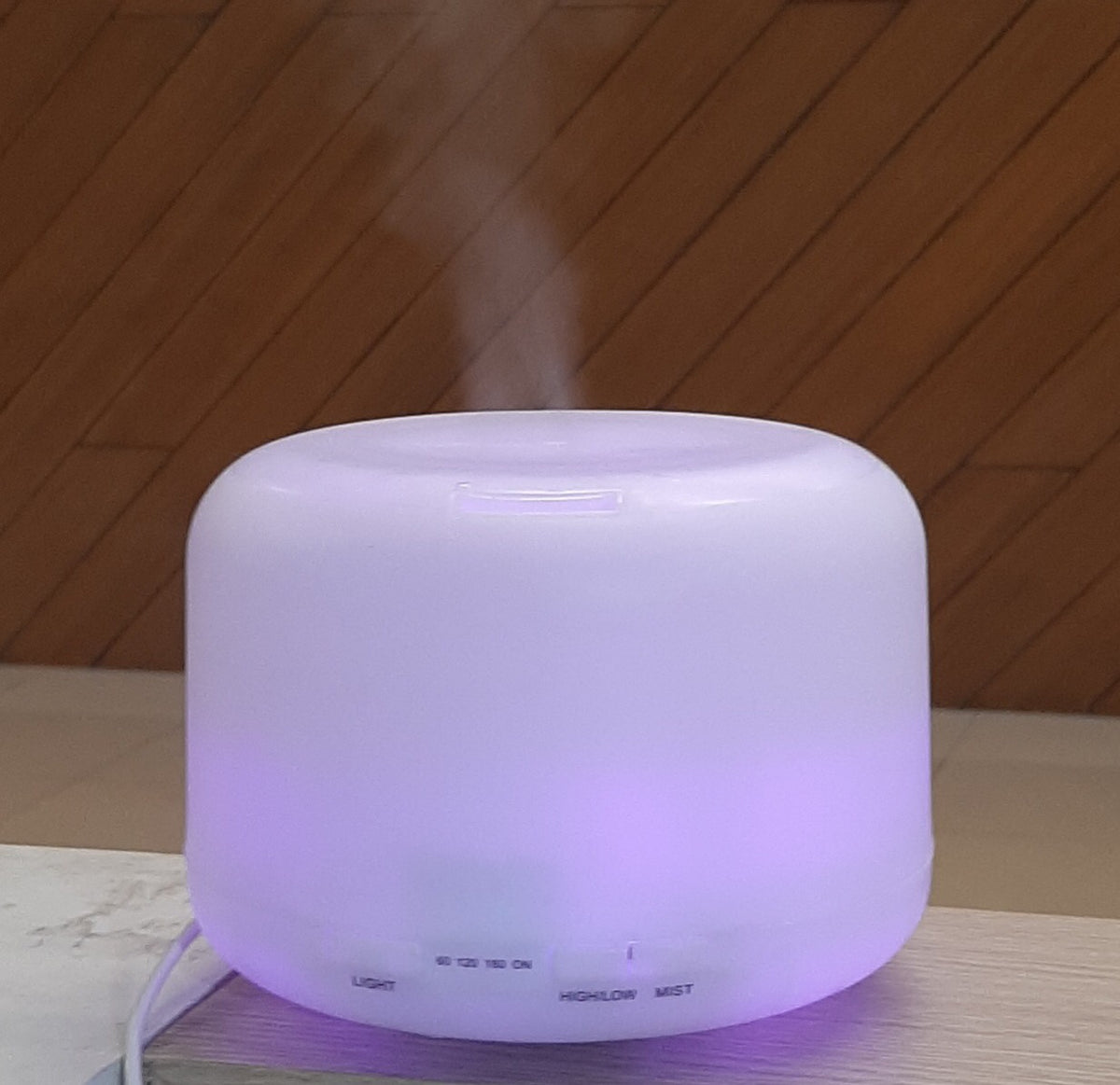 500ML Essential Oil Diffuser With 7 Color LED Lights - Ultrasonic Aromatherapy Humidifier