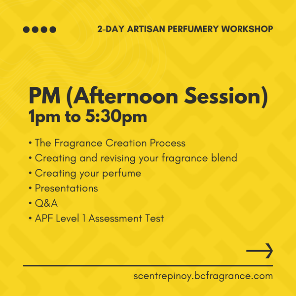 Artisan Perfumery Workshop (APF Level 1 Certification)