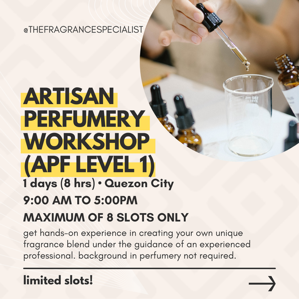 Artisan Perfumery Workshop (APF Level 1 Certification)