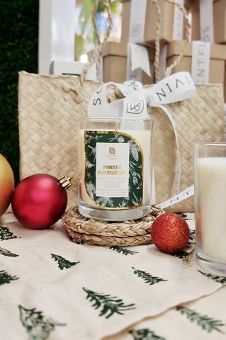 Scentful Living. 6oz Scented Candle. Winter Evergreen