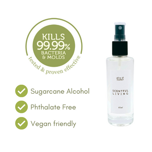 Scentful Living. 85ml Room Spray. Olive&Leather