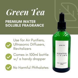 Scentful Living. 100ml Water Soluble Fragrance. Green Tea