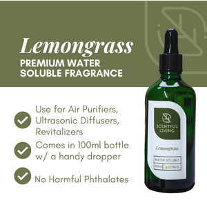 Scentful Living. 100ml Water Soluble Fragrance. Lemongrass