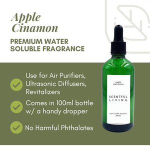 Scentful Living. 100ml Water Soluble Fragrance. Apple Cinnamon