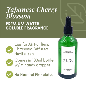 Scentful Living. 100ml Water Soluble Fragrance. Japanese Cherry Blossom