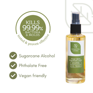 Scentful Living. 85ml Room Spray. Ginger Orange