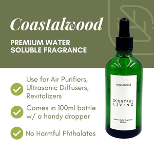 Scentful Living. 100ml Water Soluble Fragrance. Coastal Woods