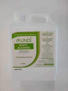 1 Liter Mundi 70% Ethyl Acohol Green Tea