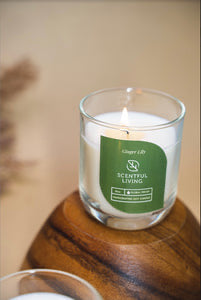Scentful Living. 6oz. Candle. Ginger Lily
